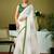 White floral pure cotton saree