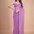 Lavender embellished sequinned pure chiffon saree