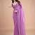 Lavender embellished sequinned pure chiffon saree