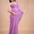 Lavender embellished sequinned pure chiffon saree