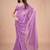 Lavender embellished sequinned pure chiffon saree
