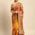 Yellow bandhani gotta patti pure chiffon designer bandhani saree
