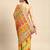 Yellow bandhani gotta patti pure chiffon designer bandhani saree