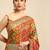 Yellow bandhani gotta patti pure chiffon designer bandhani saree