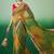 Green bandhani sequinned pure georgette bandhani saree