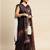 Black black pashmina silk saree with unstitched blouse and shawal