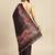 Black black pashmina silk saree with unstitched blouse and shawal