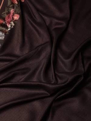 Black black pashmina silk saree with unstitched blouse and shawal 4