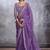 Purple bandhani sequinned poly chiffon saree