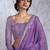 Purple bandhani sequinned poly chiffon saree