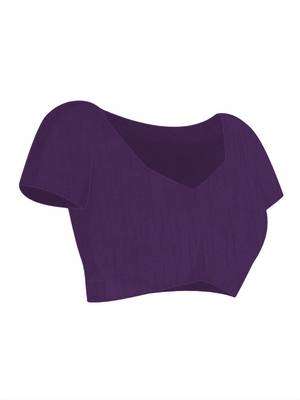 Purple bandhani sequinned poly chiffon saree 4