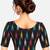 Side smocked stretchable black ikkat cotton printed non padded readymade saree blouse