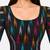 Side smocked stretchable black ikkat cotton printed non padded readymade saree blouse