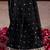 Black bandhani sequinned poly chiffon saree