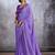 Purple sequinned poly chiffon saree