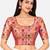 Paithani silk blend lotus print smocked stretchable readymade saree blouse
