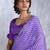 Purple sequinned poly chiffon saree