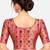 Paithani silk blend lotus print smocked stretchable readymade saree blouse