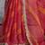Red leheriya sequinned poly chiffon saree