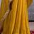 Mustard bandhani sequinned poly chiffon saree