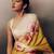 Multicolor floral satin designer saree