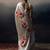 Grey floral satin saree
