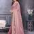 Pink embroidered zari beads and stones satin saree