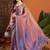 Multicolor embellished beads and stones organza heavy work saree