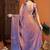 Multicolor embellished beads and stones organza heavy work saree