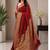 Maroon bandhani zari pure silk fusion bandhani saree