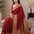 Maroon bandhani zari pure silk fusion bandhani saree
