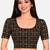 Black cotton spandex bandani printed stretchable readymade saree blouse
