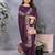 Purple embroidered border satin saree