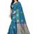 Blue ethnic woven design zari silk cotton saree