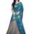 Blue ethnic woven design zari silk cotton saree