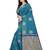 Blue ethnic woven design zari silk cotton saree