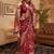 Maroon woven design zari art silk kanjeevaram saree