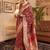 Maroon woven design zari art silk kanjeevaram saree