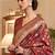Maroon woven design zari art silk kanjeevaram saree
