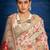 Cream ethnic motifs woven design zari kanjeevaram saree