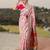 Cream floral woven design zari pashmina banarasi saree