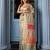 Green floral printed zari art silk kanjeevaram saree