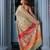 Green floral printed zari art silk kanjeevaram saree