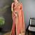 Orange woven design zari silk blend heavy work bandhani saree