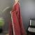 Red bandhani embroidered silk blend designer bandhani saree