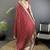 Red bandhani embroidered silk blend designer bandhani saree