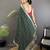 Green bandhani embroidered silk blend heavy work bandhani saree