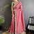 Pink bandhani zari silk blend handloom bandhani saree