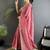 Pink bandhani zari silk blend handloom bandhani saree