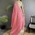 Pink bandhani zari silk blend handloom bandhani saree